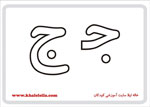  فلش کارت الفبای فارسی حرف ج -  فلش کارت الفبای فارسی حرف ج 